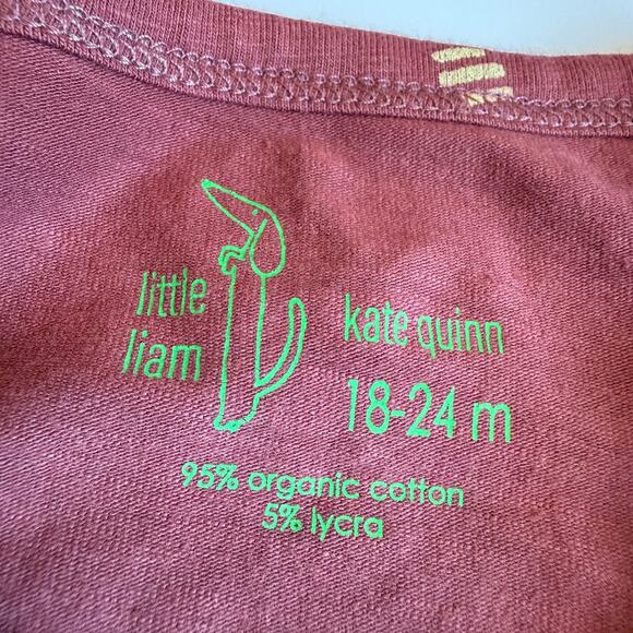 NEW Little Liam & Kate Quinn Long Sleeve Organic Cotton Bodysuit 18-24 Months - Picture 5 of 8